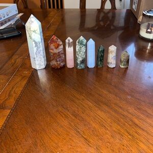 Various Crystal Towers- 8 pieces